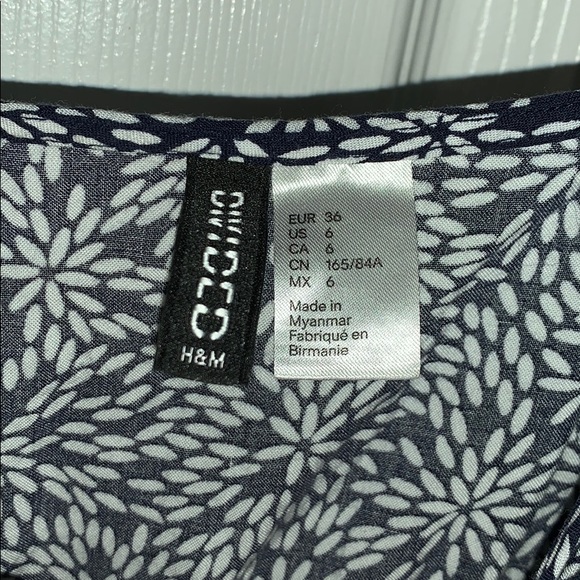 DIVIDED H&M | Navy & White Print Dress - Picture 2 of 4